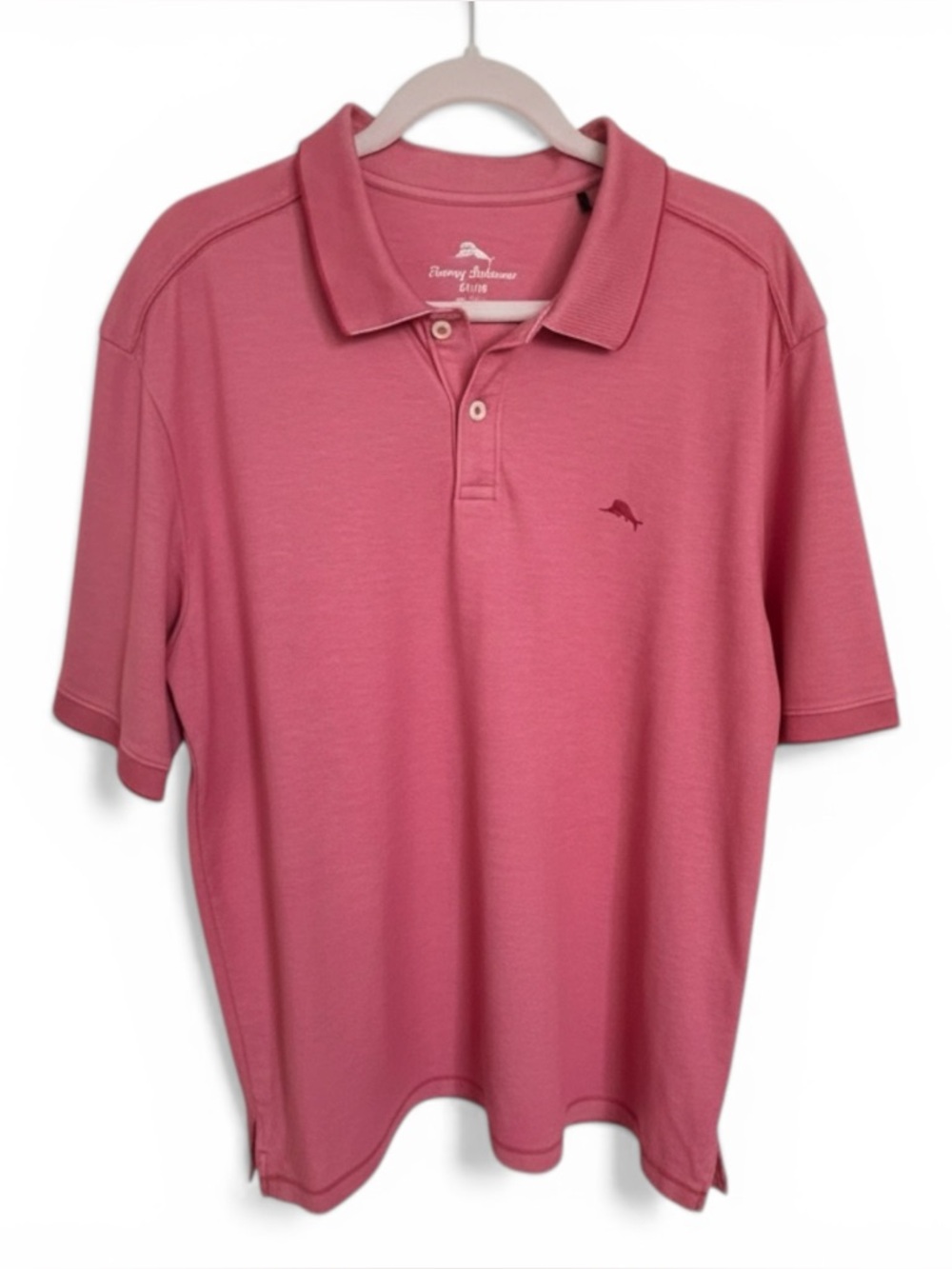 Tommy Bahama Polo Shirt Men’s XL Pima Cotton Coral Red Short Sleeve Logo